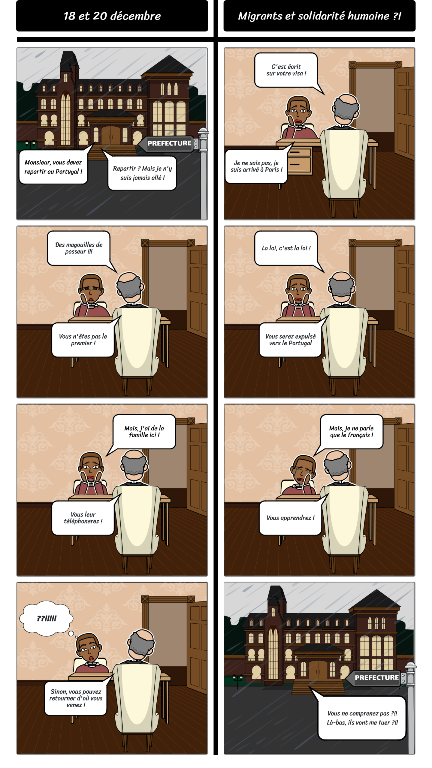 Bande dessinée originale E=mc³ migrants solidarité humaine 